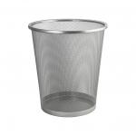 Ведро круглое, 20 л, сетчатое, офисное, металлическое, без крышки. Нержавеющая сталь SUS 410. Цвет СЕРЫЙ.