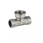 Тройник 1/2"х1/2"х1/2" ш/г/ш, из нержавеющей стали марки SUS 304.