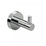 Крючок одинарный, на круглом основании, цвет ХРОМ.