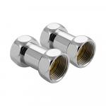 Американка хромированная прямая, к полотенцесушителю, 1х1 г / г!!!