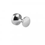 Крючок одинарный "гвоздик", цвет ХРОМ.