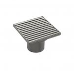 Трап душевой , из нержавеющей стали , 100 х 100 мм , крышка решетка , СУХОЙ ЗАТВОР ,  вертикальный выпуск 50 мм , цвет САТИН .