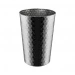 Ведро круглое, 15 л, с ромбическим рисунком, офисное, металлическое, без крышки. Нержавеющая сталь SUS 410. Цвет ХРОМ.