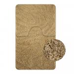 Коврик в ванную ШАГГИ, двойной, БЕЖЕВЫЙ, 60х100 + 50х60 см, 100% полиэстер