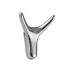 Крючок одинарный "бычок", цвет ХРОМ.