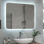 Зеркало 1000 х 800 мм, сенсорное, с внутренней ЛЭД подсветкой, ореольное свечение.