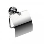 Держатель туалетной бумаги с экраном, на круглом основании, цвет ХРОМ.