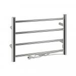 Полотенцесушитель электрический, КЛАССИК-ПРЯМОЙ, 4 перекладины, 530 х 400 х 75 мм, с сухим ТЭНом, 40 W, из нержавеющей стали, цвет ХРОМ.