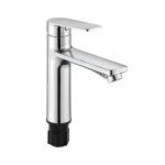 Смеситель для раковины, шаровый, литой корпус, цвет ХРОМ.