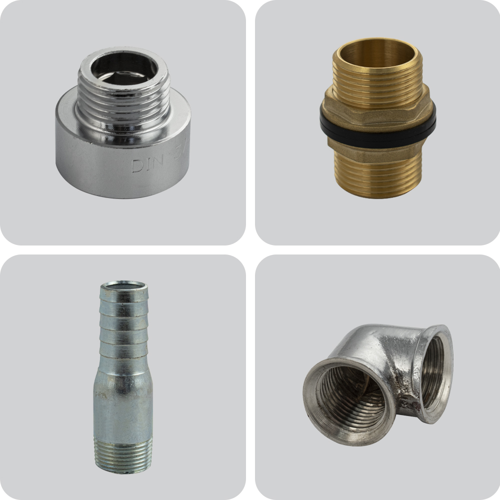 Фитинг резьбовой , латунный , никелированный