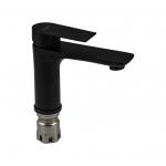 Смеситель на раковину, литой корпус ЧЁРНЫЙ, из нержавеющей стали марки 304