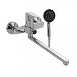 Смеситель для ванны с длинным изливом, шаровый, литой корпус, серия STYLE, цвет ХРОМ.