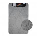 Коврик в ванную КРОСС-ЛООП, двойной, СЕРЫЙ, однотонный, 500х800, 500х400 мм,100% полиэстер