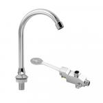 Кран на одну воду, НАЖИМНОЙ, для общественных санузлов, включение от ножной ПЕДАЛИ