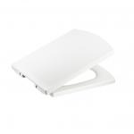 Сиденье для унитаза с крышкой, универсальное, с системой плавного опускания микролифт, ДЮРОПЛАСТ, П - образное, цвет БЕЛЫЙ. 