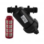 Фильтр грубой очистки 1" ш/ш, из АБС пластика, картридж промывной сетка, цвет ЧЕРНЫЙ