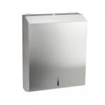 Диспенсер для бумажного полотенца, на две пачки, с ключом, из нержавеющей стали, цвет САТИН.