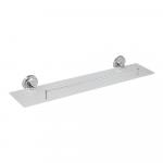 Полочка прямоугольная 60 см, стеклянная, с бортиком, матовое стекло 5 мм.