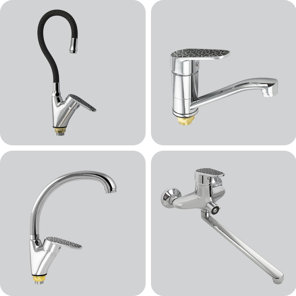  Смесители BRIMIX чёрная мозаика