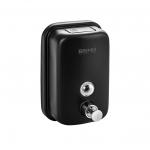 Дозатор для жидкого мыла 500 мл, настенный, с глазком, из нержавеющей стали марки 304, цвет ЧЁРНЫЙ.