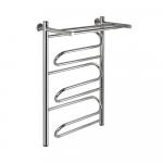 Полотенцесушитель ЮПИТЕР - Лиана, с ПОЛКОЙ 500х800 мм, труба - "1" x 2 мм, нержавеющая сталь, полированная