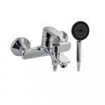 Смеситель для ванны с коротким изливом, шаровый, литой корпус, цвет ХРОМ.