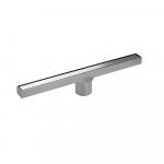 Трап 400х32 мм, нержавеющая сталь, линейный, вертикальный, щелевой, с сухим затвором, цвет ХРОМ.