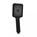 Лейка душевая массажная, прямоугольная, из высокопрочного АБС пластика, в блистере, цвет ЧЕРНЫЙ.