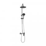 Смеситель + стойка душевая "тропический душ" с двумя лейками, литой корпус, серия STYLE, цвет ХРОМ.