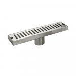 Трап душевой 300х80мм, вертикальный выпуск 50мм, с гидрозатвором, из нержавеющей стали марки SUS 304, цвет САТИН.