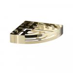 Полочка литая, угловая, одинарная, из нержавеющей стали, цвет ЗОЛОТО.