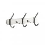 Вешалка для полотенца с тремя двойными крючками, из нержавеющей стали, цвет ХРОМ.