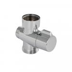 Дивертор к смесителю в ванную, металлокерамика, из алюминия, в блистере, цвет ХРОМ.