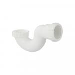 Сифон для ванны без выпуска прямоточный, АБС пластик 1 1/2", цвет БЕЛЫЙ.