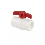 Кран шаровый 1 1/2" г/г, ручка-бабочка, из АБС пластика, в пакете, цвет БЕЛЫЙ.