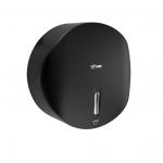 Диспенсер для туалетной бумаги в рулонах, с ключом, из АБС пластика, цвет ЧЁРНЫЙ.