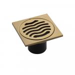 Трап ЗОЛОТО, 100х100 мм, выход 50 мм, вертикальный, крышка решетка, с сухим затвором слива воды, из нержавеющей стали