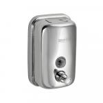 Дозатор для жидкого мыла 500 мл, настенный, с глазком, из нержавеющей стали марки 304, цвет ХРОМ.