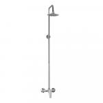 Смеситель + стойка душевая, шаровый с лейкой тропический душ, цвет ХРОМ.