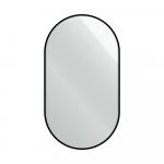 Зеркало 450 х 800 мм, чёрная рама УФ печать. ФИОРА.