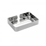 Полочка - мыльница литая, из полированной нержавеющей стали марки 304, цвет ХРОМ.