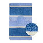Коврик в ванную СИЛЬВЕР двойной, ГОЛУБОЙ, 60х100 + 50х60 см, 100% полиэстер