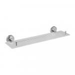 Полочка прямоугольная 50 см, стеклянная, с бортиком, матовое стекло 5 мм.