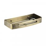 Полочка литая, прямоугольная, одинарная, из нержавеющей стали, цвет БРОНЗА.