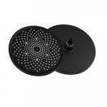 Лейка душевая " тропический душ " круглая, из высокопрочного АБС пластика, D - 230 мм, в блистере, цвет ЧЕРНЫЙ.