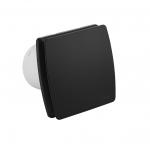 Вытяжной вентилятор, D - 100 мм, с обратным клапаном, квадратный, закрытый, из АБС пластика, цвет ЧЕРНЫЙ.