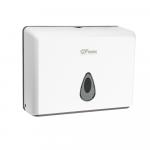 Диспенсер для бумажного полотенца Z и V сложения, на две пачки, с ключом, из АБС пластика, цвет БЕЛЫЙ.